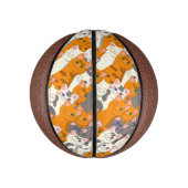 Gember wit zwart kat diagonaal patroon basketbal (Verticaal)