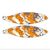 Gember wit zwart kat diagonaal patroon basketbal (Panelen)