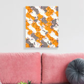 Gember wit zwart kat diagonaal patroon canvas afdruk (Insitu (Woonkamer))