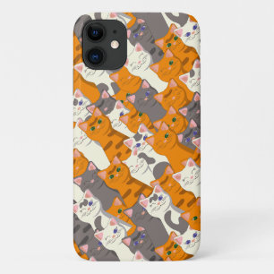 Gember wit zwart kat diagonaal patroon Case-Mate iPhone case