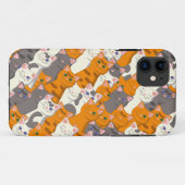 Gember wit zwart kat diagonaal patroon Case-Mate iPhone case (Achterkant (horizontaal))