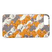 Gember wit zwart kat diagonaal patroon Case-Mate iPhone case (Achterkant (Horizontaal))