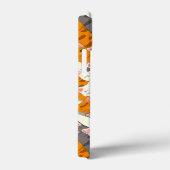 Gember wit zwart kat diagonaal patroon Case-Mate iPhone case (Achterkant / Rechts)