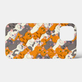 Gember wit zwart kat diagonaal patroon Case-Mate iPhone case (Achterkant (horizontaal))