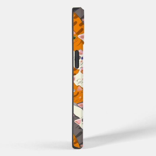 Gember wit zwart kat diagonaal patroon Case-Mate iPhone case (Achterkant / Rechts)