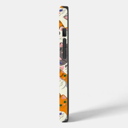 Gember wit zwart kat diagonaal patroon Case-Mate iPhone case (Achterkant / Links)