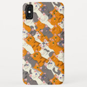 Gember wit zwart kat diagonaal patroon Case-Mate iPhone case (Achterkant)