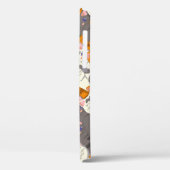 Gember wit zwart kat diagonaal patroon Case-Mate iPhone case (Achterkant / Links)