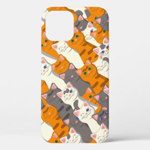 Gember wit zwart kat diagonaal patroon Case-Mate iPhone case