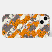 Gember wit zwart kat diagonaal patroon Case-Mate iPhone case (Achterkant (horizontaal))