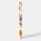 Gember wit zwart kat diagonaal patroon Case-Mate iPhone case (Achterkant / Links)