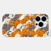 Gember wit zwart kat diagonaal patroon Case-Mate iPhone case (Achterkant (horizontaal))