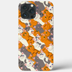 Gember wit zwart kat diagonaal patroon Case-Mate iPhone case