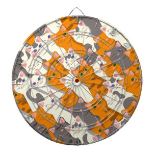 Gember wit zwart kat diagonaal patroon dartbord