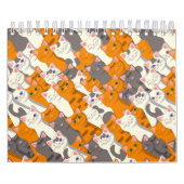 Gember wit zwart kat diagonaal patroon kalender (Hoes)