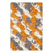 Gember wit zwart kat diagonaal patroon mini klembord (Achterkant)