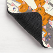 Gember wit zwart kat diagonaal patroon muismat (Hoek)