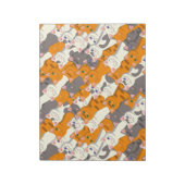 Gember wit zwart kat diagonaal patroon notitieblok (Linkerzijde)