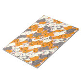 Gember wit zwart kat diagonaal patroon notitieblok (Schuin)