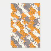 Gember wit zwart kat diagonaal patroon post-it® notes (Voorkant)
