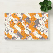 Gember wit zwart kat diagonaal patroon post-it® notes (Kantoor)