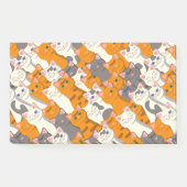Gember wit zwart kat diagonaal patroon post-it® notes (Voorkant)
