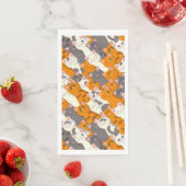 Gember wit zwart kat diagonaal patroon servet (Insitu)