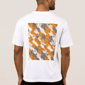 Gember wit zwart kat diagonaal patroon t-shirt (Achterkant)