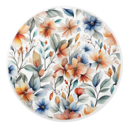 gemberbloesems keramische knop (Voorkant)