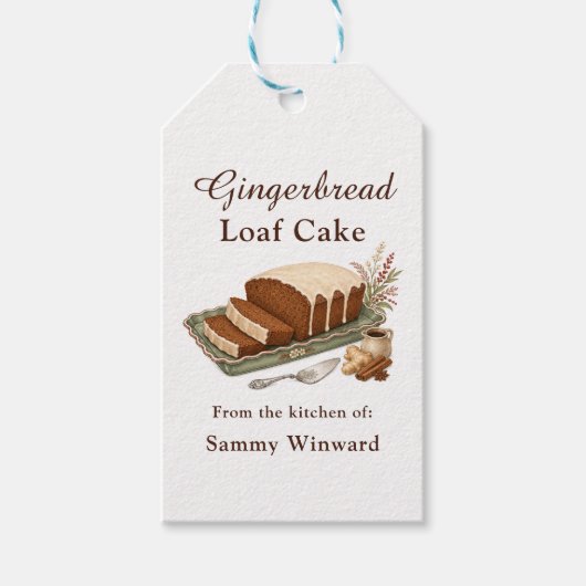 Gemberbrood Cake Cadeaulabel (Voorkant)