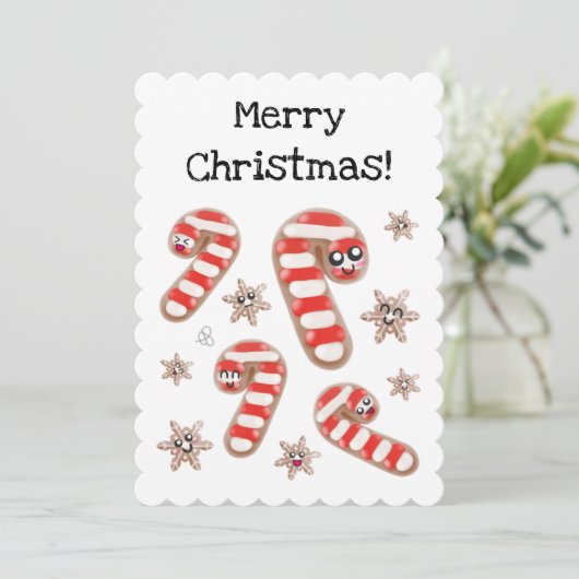  gemberbrood - Merry Christmas Kaart (Staand voorkant)