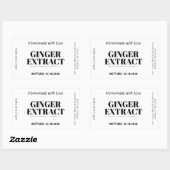 Gemberextract Modern Etiket Sticker ZEX_001h (Vel)
