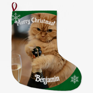 Gemberkat Foto Namen Aanpassen Gepersonaliseerd Grote Kerstsok