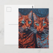 gemberkatten briefkaart (Voorkant / Achterkant)