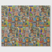 gemberkatten cadeaupapier (Vlak)