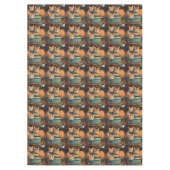 Gemberkatten in een pot Plant houder, tafelkleed (Voorkant)