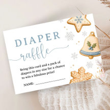 Gemberkoek Blauwe Kerst Koekje Luiers Raffle
