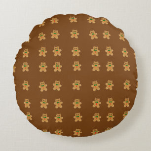 Gemberkoek Kat Koekjes Patroon Rond Kussen