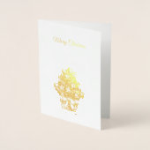 Gemberkoek Kerstboom Folie Kaarten (Voorkant)