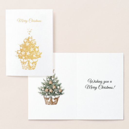 Gemberkoek Kerstboom Folie Kaarten (Display)