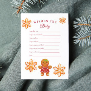 Gemberkoek Kerstwensen voor Baby Activiteit Kaart