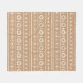 Gemberkoek Streep Fleece Deken (Voorkant (Horizontaal))