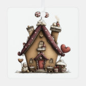 Gemberkoek Wonderland Metalen Ornament (Voorkant)