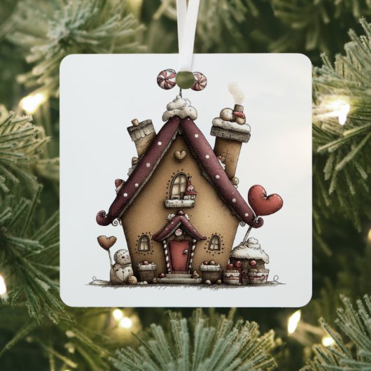 Gemberkoek Wonderland Metalen Ornament (Insitu)