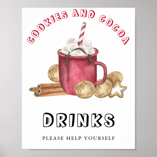 Gemberkoekjes en cacaudrankjes poster (Voorkant)