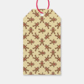 Gemberkoekman Gele Kerstmis Cadeaulabel (Achterkant)