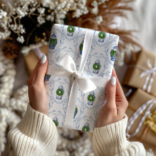 Gemberpot Blauw en Wit Chinoiserie Festive Cadeaupapier