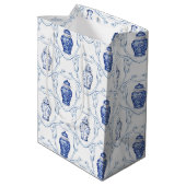 Gemberpot Blauw en Witte Chinoiserie Medium Cadeauzakje (Achterkant Gekanteld)