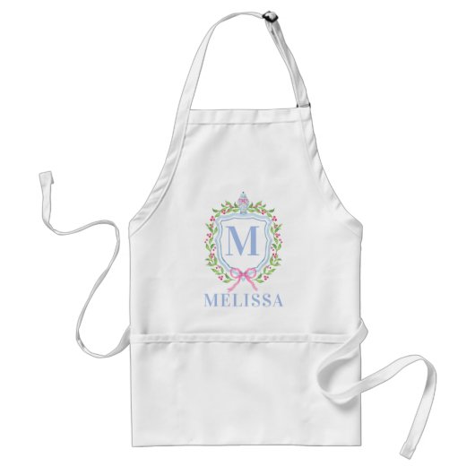 Gemberpot & Kerstbessen Monogram Standaard Schort (Voorkant)