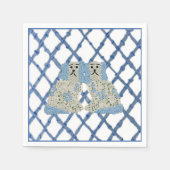 Gemberpotten Staffordshire Honden Magnolia Servet (Voorkant)